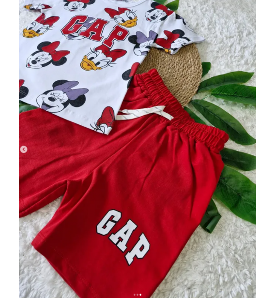 2/3/4/5 YAŞ KISMET GAP ŞORTLU PENYE TAKIM / KIRMIZI