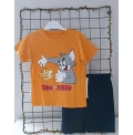 2/3/4/5 YAŞ BESBİSTO ŞORTLU TOM VE JERRY İ PENYE TAKIM / KAYISI SARISI