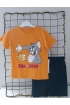 2/3/4/5 YAŞ BESBİSTO ŞORTLU TOM VE JERRY İ PENYE TAKIM / KAYISI SARISI
