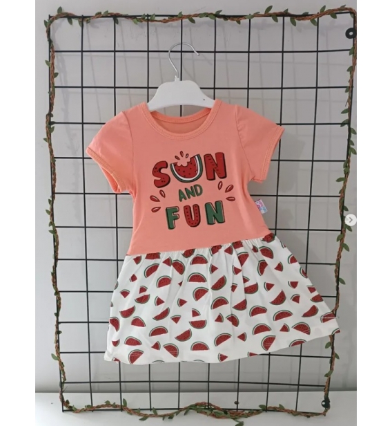 YŞM KAMPANYALI ÇİLEKLİ PENYE BEBE ELBİSE