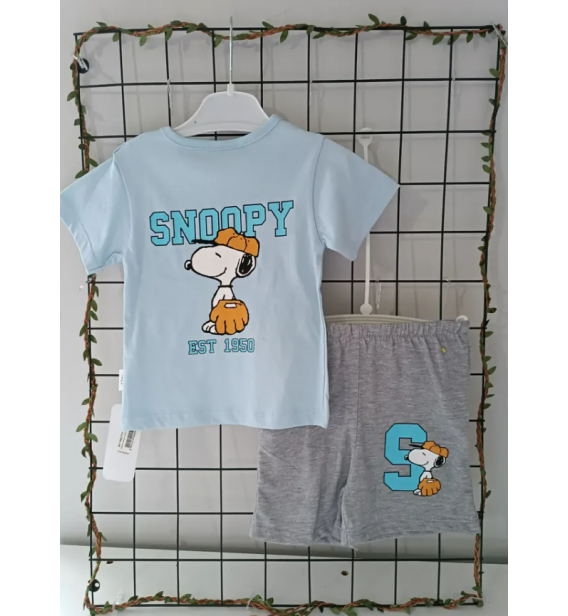 PRETTY SNOPPY TİRİL TİRİL PENYE ŞORTLU TAKIM/ BUZ MAVİSİ