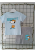 PRETTY SNOPPY TİRİL TİRİL PENYE ŞORTLU TAKIM/ BUZ MAVİSİ