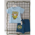 PRETTY HERO TİRİL TİRİL YAZLIK PENYE ŞORTLU TAKIM/MAVİ