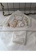 DUSYA Kampanyalı çift katlı keseli bebe banyo havlusu(70×90cm) / FULL KREM