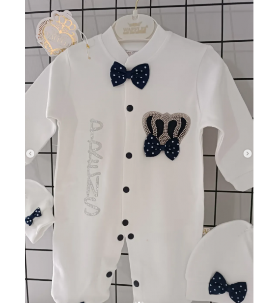 WAFFLE TAÇLI TULUM SET - ERKEK KREM PRENS
