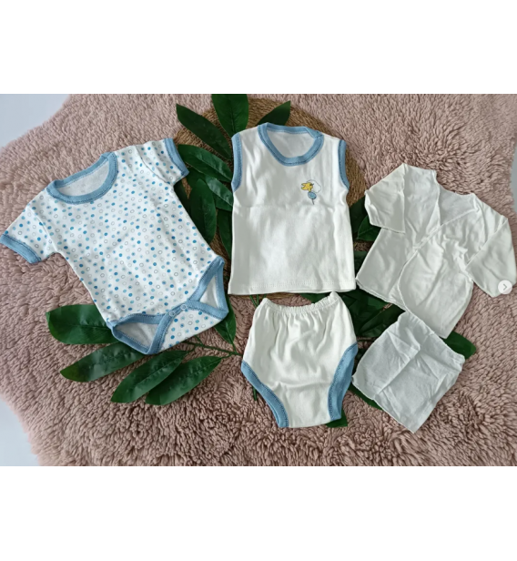 BOMBİNO BEŞLİ İÇLİK PENYE YENİDOĞAN SET / MAVİ
