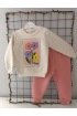 MİNİMUNDO KALIN KIŞLIK ÜÇ İPLİK BEBE TAKIM ÇEŞİTLERİ / PEMBE FLOWERS