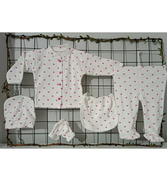 KAMPANYALI KUTULU BOMBİNOLO BEŞLİ PENYE ZIBIN SETLER / MİNİ KALPLİ PEMBE