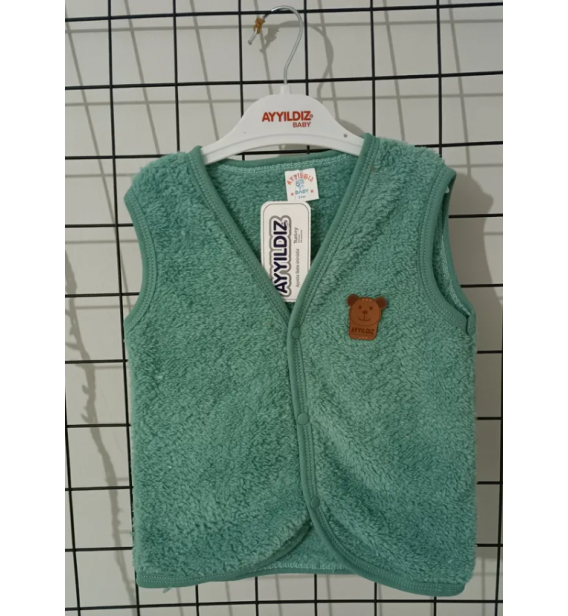 AYYILDIZ ÇITÇITLI WERSOFT BEBE YELEK ÇEŞİTLERİ / YEŞİL