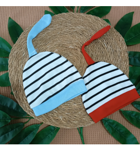 0-6 AY İKİLİ ÇİZGİLİ PENYE BEBE BERE