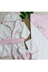 CONCON KUZULU BEBE BORNOZ TAKIMI / PEMBE