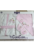 CONCON KUZULU BEBE BORNOZ TAKIMI / PEMBE