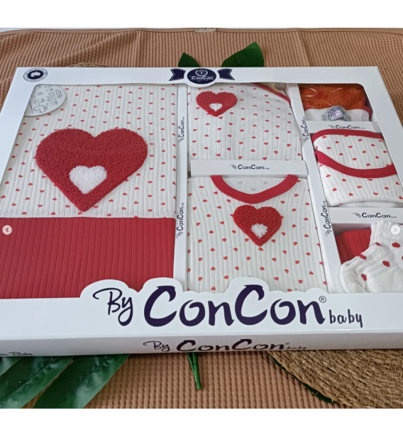 CONCON KALP TEMALI FİTİLLİ PENYE KUMAŞ 10 PARÇA HASTANE ÇIKIŞ SETİ ÇEŞİTLERİ