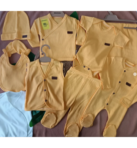 ASKIDA ORGANİK ONLU HASTANE ÇIKIŞ SETLERİ / SARI