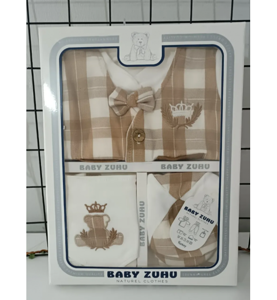 ZUHU LÜX KASKETLİ PAPYONLU CEPKEN MODEL BEŞLİ PENYE ZIBIN TAKIMI