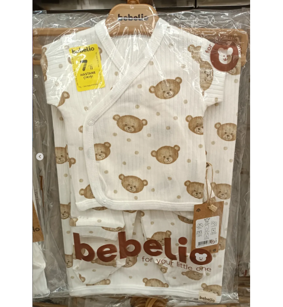 BEBELİO BATTANİYELİ 7Lİ ORGANİK FİTİLLİ PENYE KUMAŞ HASTANE ÇIKIŞI ÇEŞİTLERİ/ AYICIK KAFALAR