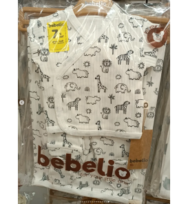 BEBELİO BATTANİYELİ 7Lİ ORGANİK FİTİLLİ PENYE KUMAŞ HASTANE ÇIKIŞI ÇEŞİTLERİ / ZEBRA DESEN