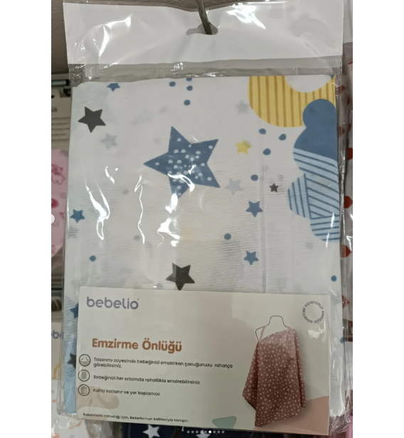 BEBELİO EMZİRME ÖNLÜĞÜ ÇEŞİTLERİ / BEYAZ ZEMİN MAVİ BULUTLU AYLI
