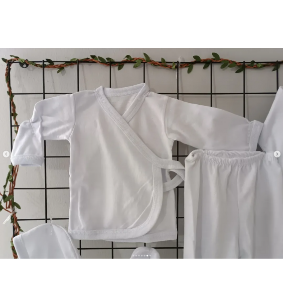 YENİDOĞAN ORGANİK %100 PAMUK 5Lİ İÇ DIŞ ZIBIN SET - HASTANE İÇİN