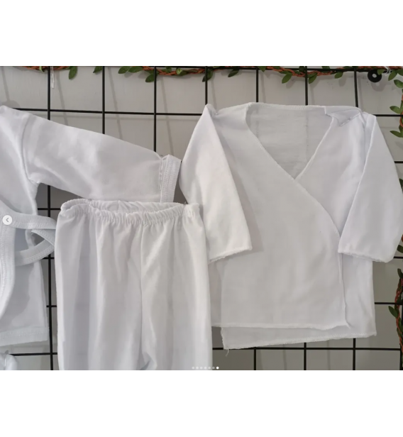 YENİDOĞAN ORGANİK %100 PAMUK 5Lİ İÇ DIŞ ZIBIN SET - HASTANE İÇİN