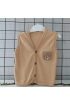 TOYİS Kampanyalı önden düğmeli penye bebe yelek çeşitleri/ KAHVE AYILI