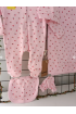 BEBELİO ORGANİK BATTANİYELİ TULUMLU 5 PARÇA ORGANİK YENİDOĞAN SET / PEMBE ZEMİN ÇİÇEKLİ