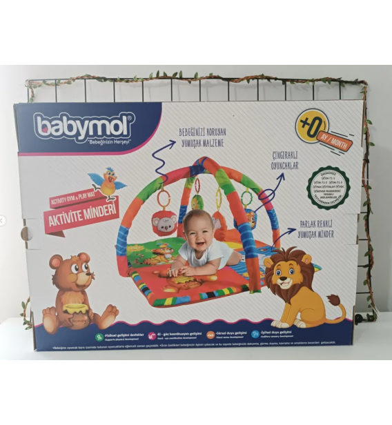 BABYMOL ÜST KALİTE KARE ÇİFT SİMİTLİ AKTİVİTE MİNDERİ