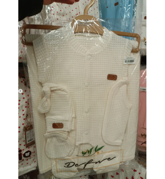 0-3 AY PETEK DOKU ORGANİK BEŞLİ TULUMLU BATTANİYELİ PENYE SETLER / RENK SEÇİNİZ