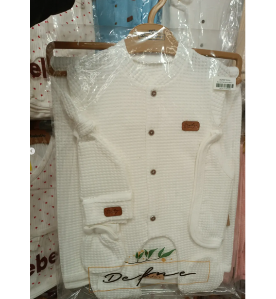 0-3 AY PETEK DOKU ORGANİK BEŞLİ TULUMLU BATTANİYELİ PENYE SETLER / RENK SEÇİNİZ