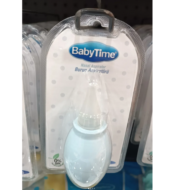 BABY TİME SİLİKON UÇLU BURUN ASPİRATÖRÜ / RENK SEÇİNİZ