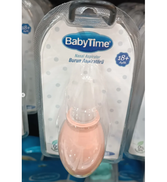 BABY TİME SİLİKON UÇLU BURUN ASPİRATÖRÜ / RENK SEÇİNİZ