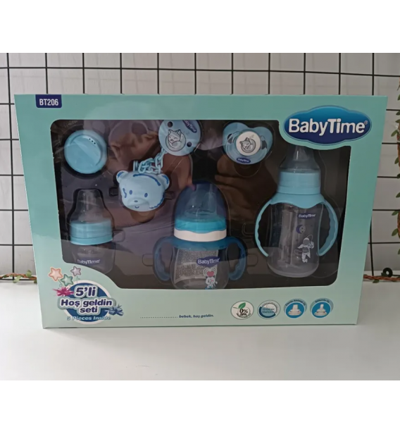 BABYTİME 5Lİ HOŞGELDİN BEBEK PP BİBERON SETİ / RENK SEÇİNİZ