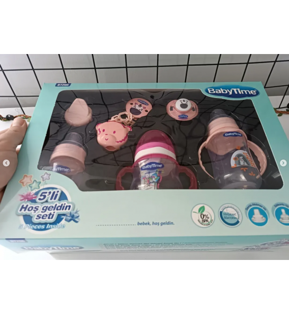 BABYTİME 5Lİ HOŞGELDİN BEBEK PP BİBERON SETİ / RENK SEÇİNİZ
