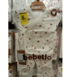 Hakkında daha ayrıntılıBebelio Organik Fitilli Penye Beşli Zıbın Takımı Çeşitleri / FINDIK TEMALI