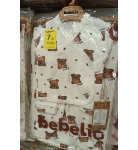 BEBELİO BATTANİYELİ 7Lİ ORGANİK FİTİLLİ PENYE KUMAŞ HASTANE ÇIKIŞI ÇEŞİTLERİ/BEAR KOYU KAHVE