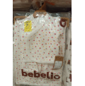 BEBELİO BATTANİYELİ 7Lİ ORGANİK FİTİLLİ PENYE KUMAŞ HASTANE ÇIKIŞI ÇEŞİTLERİ / BEYAZ ZEMİN KANAVİÇE DESEN