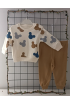 BEBECOCUKREYONU KAMPANYALI TAKIMLAR SERİSİ BEBE TAKIM / RENKLİ MİCKEY KAFALAR KAHVE