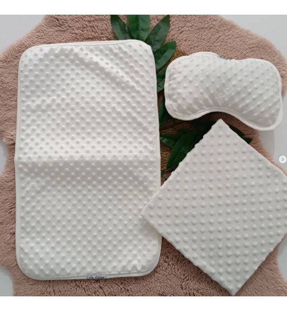 Kampanyalı minder yastık battaniye üçlü nohut set / RENK SEÇİNİZ