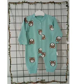 KAMPANYALI PENYE KUMAŞ YUMUŞACIK ÖNDEN ÇITÇITLI BEBE TULUM ÇEŞİTLERİ / YEŞİL AYICIK KAFALAR