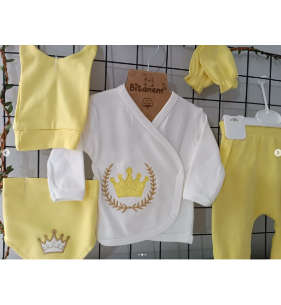 BİTANEM KAMPANYALI BEŞLİ PENYE ZIBIN TAKIMI ÇEŞİTLERİ / SARI TAÇ DESEN