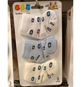BBS 0-6 AY KAMPANYALI BEBE ÇORAP ÇEŞİTLERİ / MAVİ BENEKLİ