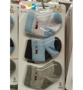 BBS 0-6 AY KAMPANYALI BEBE ÇORAP ÇEŞİTLERİ / MAVİ ARMA DESEN