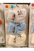 BBS 0-6 AY KAMPANYALI BEBE ÇORAP ÇEŞİTLERİ / MUM YAZILI MAVİ