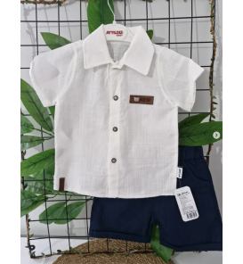 AYYILDIZ FULL MÜSLİN BEYAZ GÖMLEK ERKEK TAKIM / BEYAZ