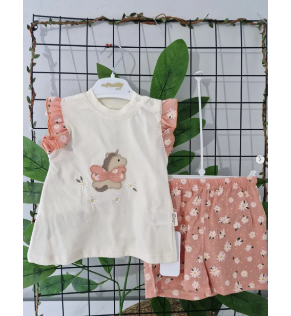 PRETTY KELEBEKLİ AT YAZLIK KIZ TAKIM