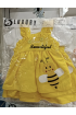 LUXURY ARILI PENYE BLUZLU BEBE ELBİSE / SARI