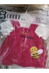 LUXURY ARILI PENYE BLUZLU BEBE ELBİSE / FUŞYA