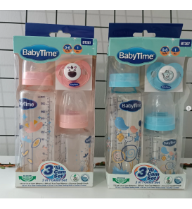 BABY TİME 3LÜ CAM BİBERON SET