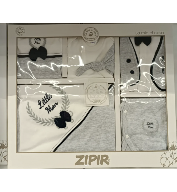 ZIPIR BABY LİTTLE MAN 1OLU KUTULU PENYE HASTANE ÇIKIŞI / GRİ