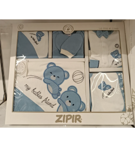 ZIPIR BABY İKİZ PANDALAR 1OLU KUTULU PENYE HASTANE ÇIKIŞI / MAVİ